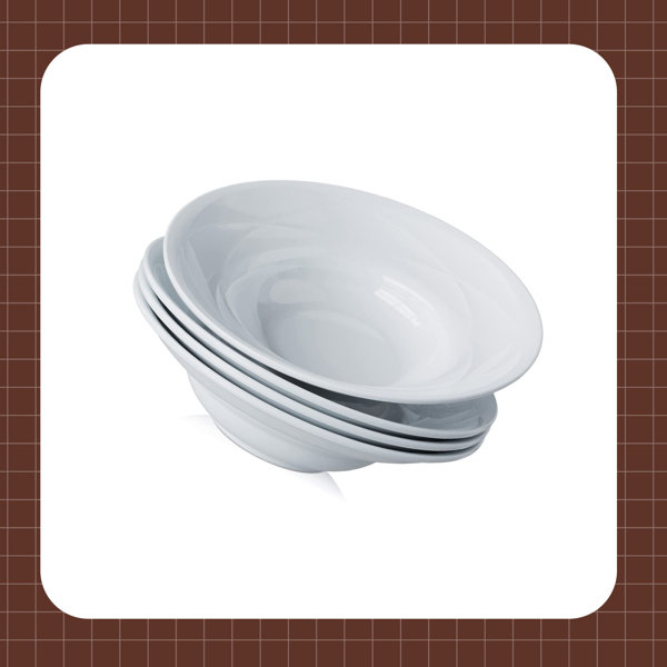 Eternal Night Pasta Bowls,Serving Bowls For Entertaining, White Ceramic Salad Bowls, Italian